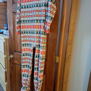 Carter's Christmas Footed Pajamas Size 14